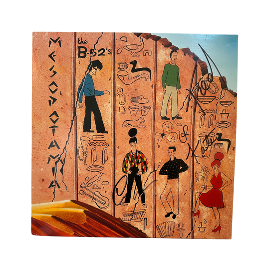 The mesopotamia vinyl signed album features a stylized orange-brown cover with figures and symbols from b-52s official store