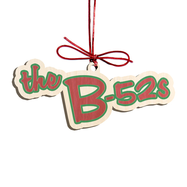 The B52s Holiday Ornament (red/green logo)